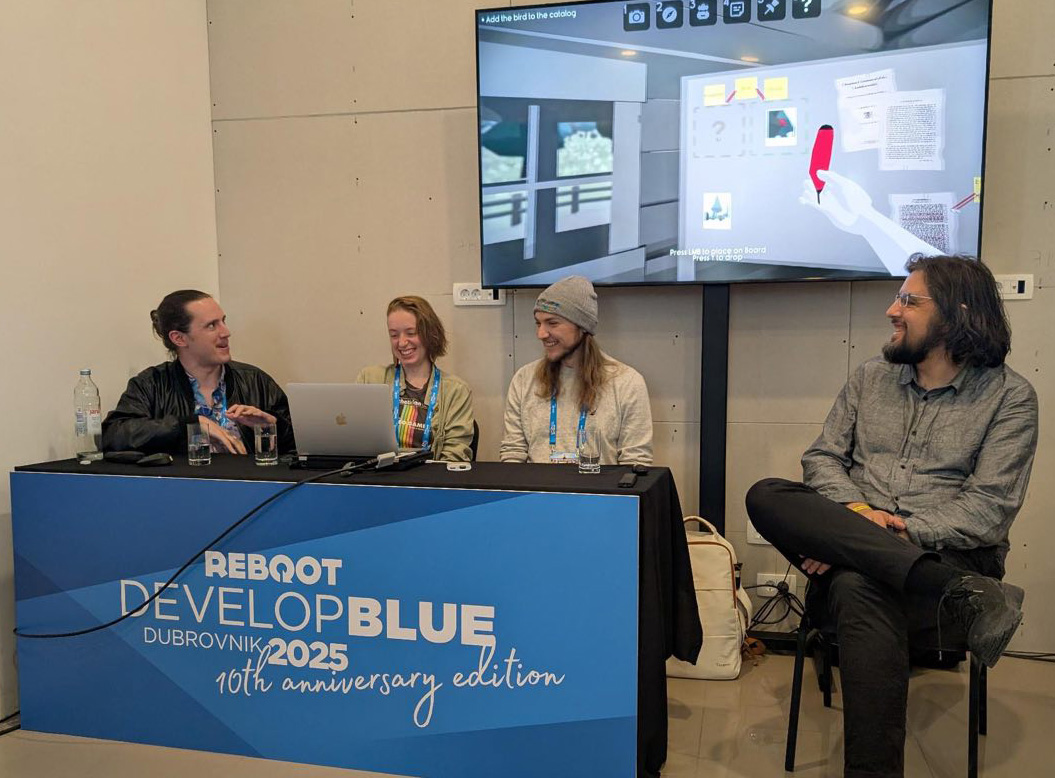 AeLa and Rami on a panel at Reboot Blue